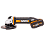 Угловая шлифмашина  WORX WX803, 20V, 125 мм, щеточная, с 2xАКБ (2 А/ч и 4 А/ч) и ЗУ + кейс