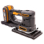 Вибрационная шлифмашина  WORX WX820, 20V, щеточная, с АКБ 2 А/ч и ЗУ + кейс