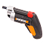 Отвертка  WORX WX252, 4V, щеточная, с ЗУ + набор бит (10 шт.)
