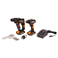Комбо-набор: Дрель-шуруповерт  WORX WX101.9 + Перфоратор  WORX H3 WX390.1, 20V, щеточная, с 2xАКБ 2 А/ч и ЗУ + кейс с оснасткой