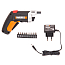 Отвертка  WORX WX252, 4V, щеточная, с ЗУ + набор бит (10 шт.)