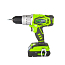 Дрель-шуруповерт Greenworks G24CDB2X, 24V, ударная, щеточная, с 2xАКБ 2 А/ч и ЗУ + сумка