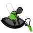 Триммер Greenworks 40V G40LT331, 33 см, с АКБ 2 А.ч и ЗУ