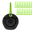 Нож пластиковый 20 шт с диском для односторонней установки для триммера Greenworks