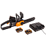 Пила цепная  WORX WG381, 40V, 30 см, щеточная, с 2xАКБ 2 А/ч и двойное ЗУ
