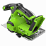 Пила циркулярная Greenworks GD24CS165K4, 165 мм, 24V, бесщеточная, c АКБ 8 А/ч и ЗУ 2А