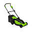 Газонокосилка Greenworks LM2000, 220V, 2000 Вт, 43 см, щеточная
